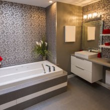 Papier peint pour la salle de bain: avantages et inconvénients, types, design, 70 photos à l'intérieur-15