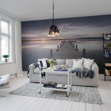 Décoration murale dans le salon : choix de couleurs, finitions, mur d'accent à l'intérieur-15