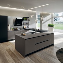 Set de cuisine gris : design, choix de forme, matière, style (65 photos) -14