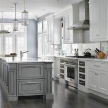 Set de cuisine gris : design, choix de la forme, de la matière, du style (65 photos) -25