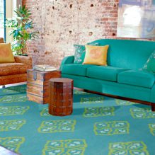 Design de salon en couleur turquoise: 55 meilleures idées et réalisations à l'intérieur-11