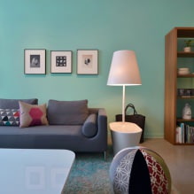 Design de salon en couleur turquoise: 55 meilleures idées et réalisations à l'intérieur-3