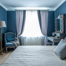 Couleur bleue à l'intérieur: combinaison, choix de style, décoration, mobilier, rideaux et décor-1