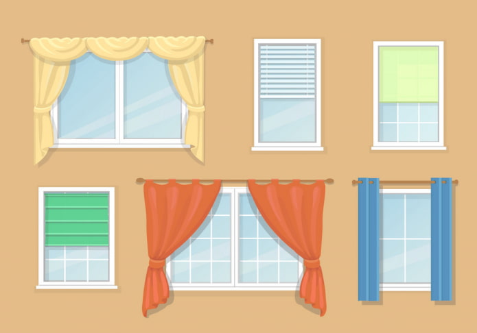 Types de rideaux pour fenêtres: classification avec description, options par type, matériau des rideaux et rideaux