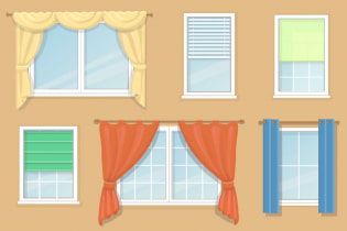 Types de rideaux pour fenêtres: classification avec description, options par type, matériau des rideaux et rideaux