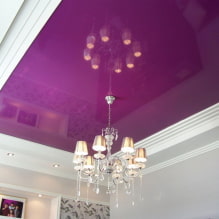 Plafond violet: design, nuances, photo pour plafonds tendus et faux plafonds-3