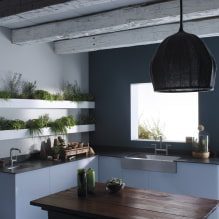 Murs dans la cuisine: options de finition, choix de style, design, solutions non standard-4