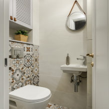 Carrelage WC : design, photos, conseils de choix, types, couleurs, formes, exemples de mise en page-3