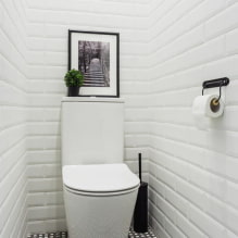 Carrelage WC : design, photos, conseils de choix, types, couleurs, formes, exemples de mise en page-8