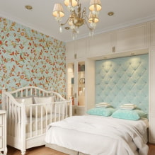 Chambre avec lit bébé : design, idées d'aménagement, zonage, éclairage-2