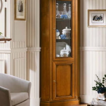 Armoire d'angle dans le salon: types, formes, couleurs, options de remplissage, exemples d'armoires coulissantes dans le hall-4