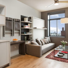 Design stúdió apartman 30 m². m. - belső fotók, bútorrendezési ötletek, világítás-8