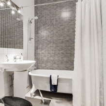 Salle de bain noir et blanc : choix des finitions, plomberie, mobilier, WC design-7