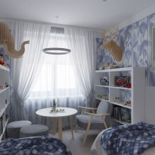 Chambre d'enfant pour deux garçons : zonage, aménagement, design, décoration, mobilier-6