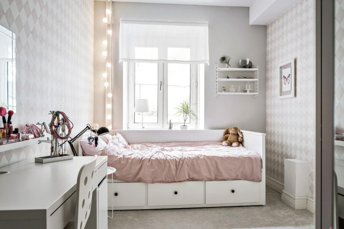 Chambre pour une adolescente : choix de couleur, style, idées déco, zonage, déco