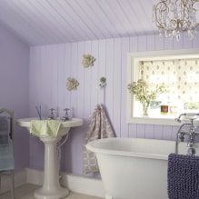 Salle de bain violet et lilas : combinaisons, décoration, mobilier, plomberie et déco-2