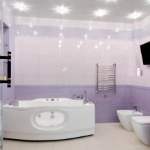 Salle de bain violet et lilas : combinaisons, décoration, mobilier, plomberie et déco-3