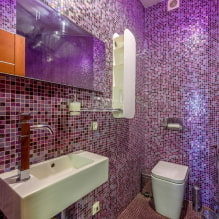 Salle de bain violet et lilas : combinaisons, décoration, mobilier, plomberie et déco-7