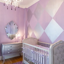 Chambre d'enfant lilas et violet: caractéristiques et astuces de conception-5