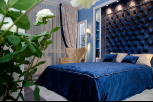 Chambre bleue : teintes, combinaisons, choix de finitions, mobilier, textiles et luminaires