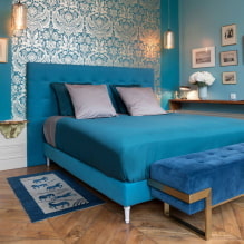 Chambre bleue : teintes, combinaisons, choix de finitions, mobilier, textiles et luminaires-7