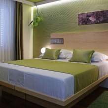 Chambre verte : nuances, combinaisons, choix de finitions, mobilier, rideaux, luminaires-3