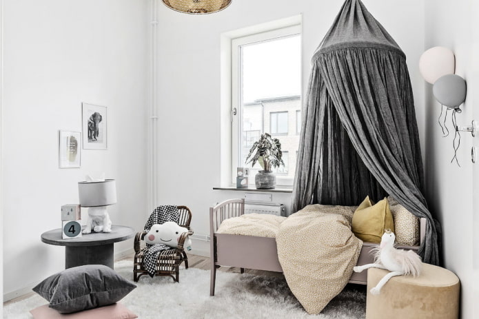 Chambre d'enfants dans un style scandinave: caractéristiques, idées de design