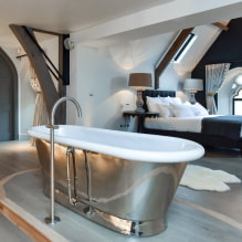 Salle de bain dans la chambre: avantages et inconvénients, photo à l'intérieur-0