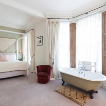 Salle de bain dans la chambre: avantages et inconvénients, photo à l'intérieur-3