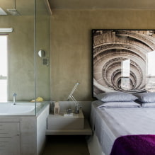 Salle de bain dans la chambre: avantages et inconvénients, photo à l'intérieur-7