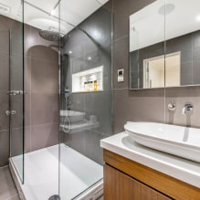 Conception de salle de bain avec douche: photo à l'intérieur, options d'agencement-8