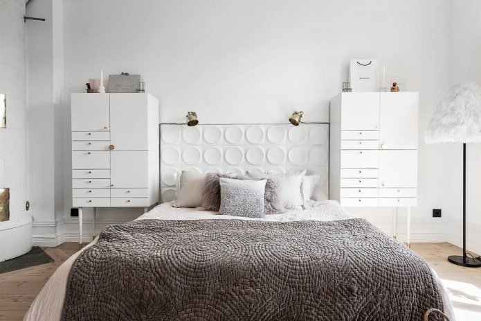 Chambre en blanc: photos d'intérieur, exemples de conception