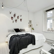 Chambre dans des tons blancs: photo à l'intérieur, exemples de conception-5