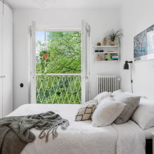 Chambre dans des tons blancs: photo à l'intérieur, exemples de design-8