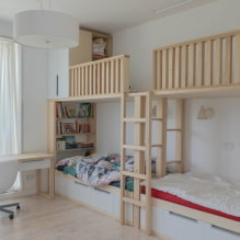 Chambre d'enfants pour enfants de sexes différents: zonage, photo à l'intérieur-0