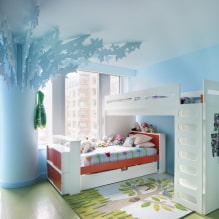 Chambre d'enfants pour enfants de sexes différents: zonage, photo à l'intérieur-2