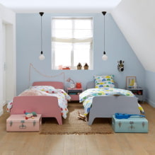 Chambre d'enfants pour enfants de sexes différents: zonage, photo à l'intérieur-3