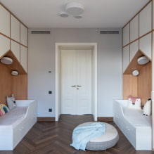 Chambre d'enfants pour enfants de sexes différents: zonage, photo à l'intérieur-8