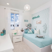 Chambre d'enfant dans un style marin: photos, exemples pour un garçon et une fille-4