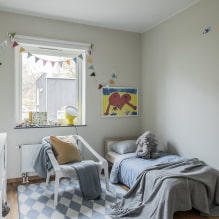 L'intérieur de la pépinière en gris : revue photo des meilleures solutions-5