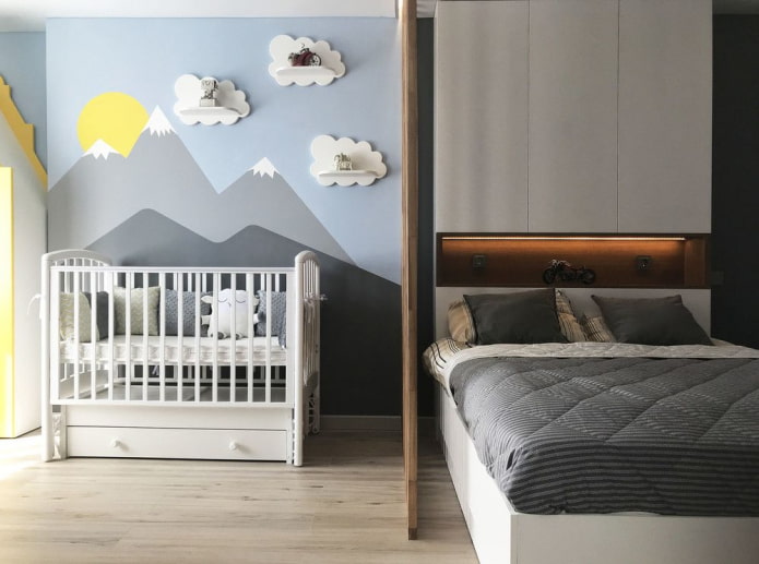 Idées et astuces pour décorer une chambre et une crèche dans la même pièce