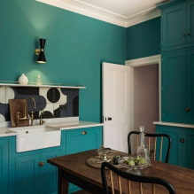 Cuisine turquoise: plus de 60 photos à l'intérieur, idées de design-2