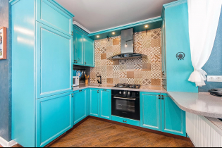 Cuisine turquoise : plus de 60 photos d'intérieur, idées de design