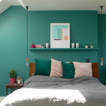 Chambre aux tons turquoise: secrets de conception et 55 photos-1