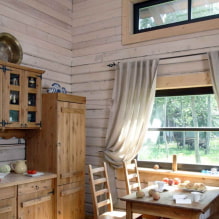 Caractéristiques de la finition de la cuisine dans une maison en bois-4