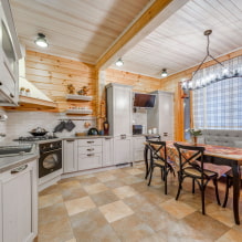 Caractéristiques de la finition de la cuisine dans une maison en bois-5