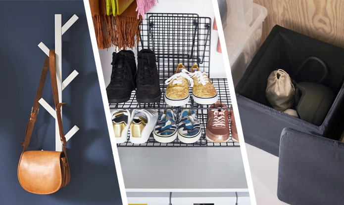 Organisation du stockage dans le couloir avec des marchandises d'IKEA