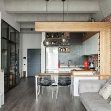 Comment décorer une cuisine-salon de style loft ? -3