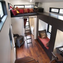 Intérieur d'un mobil home-wagon avec une remorque-4