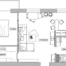 การออกแบบภายในห้องชุดแบบสตูดิโอ 47 ตร.ม. ม-19